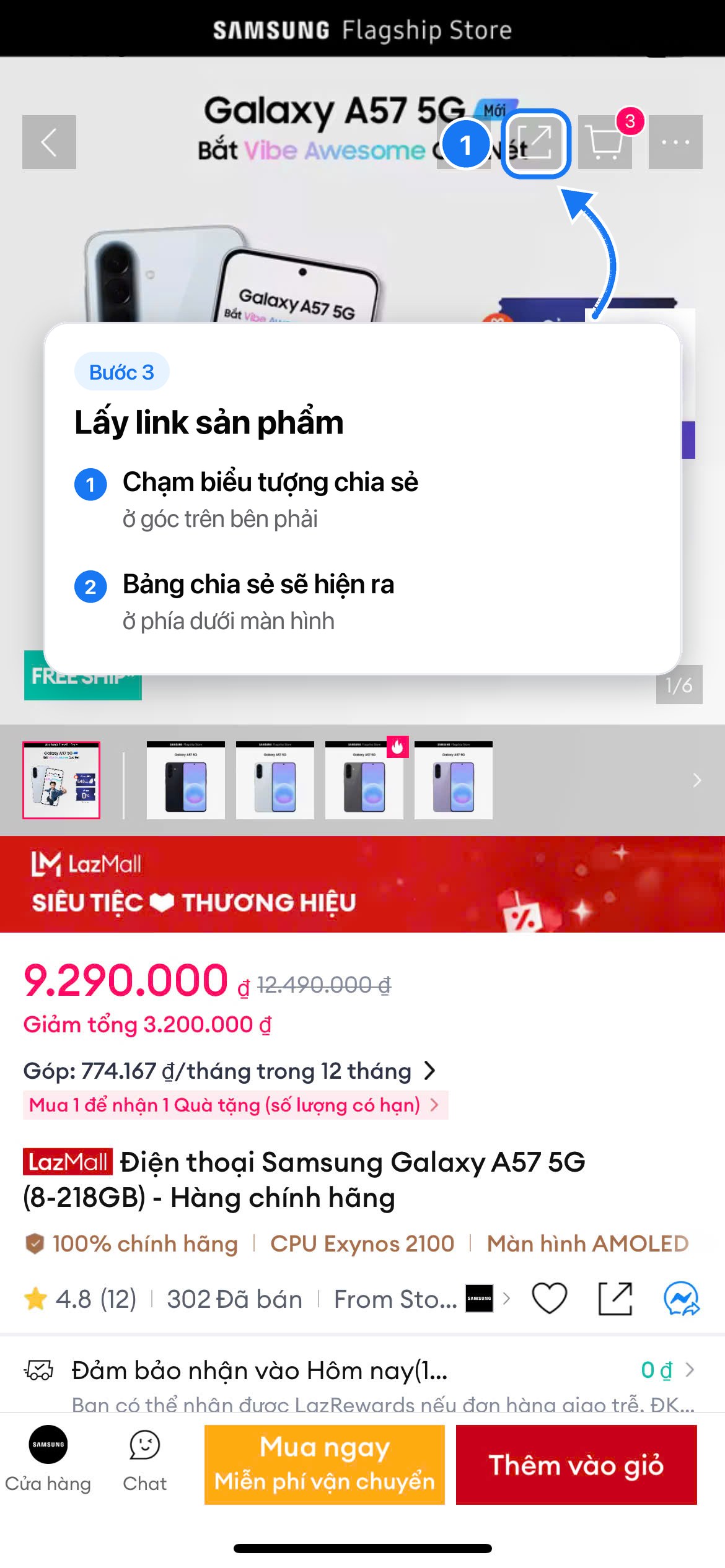 Bước 03: Lấy link sản phẩm